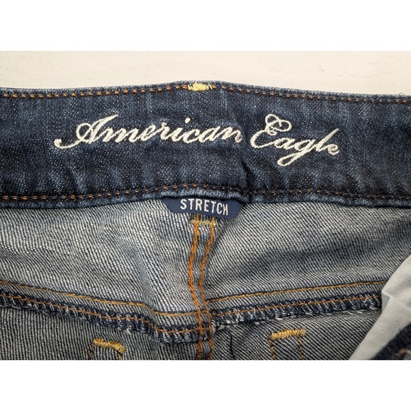 American Eagle Outfitters Artist Jeans Women's Size 4 Dark Wash‎ Distressed Slim - Picture 2 of 9